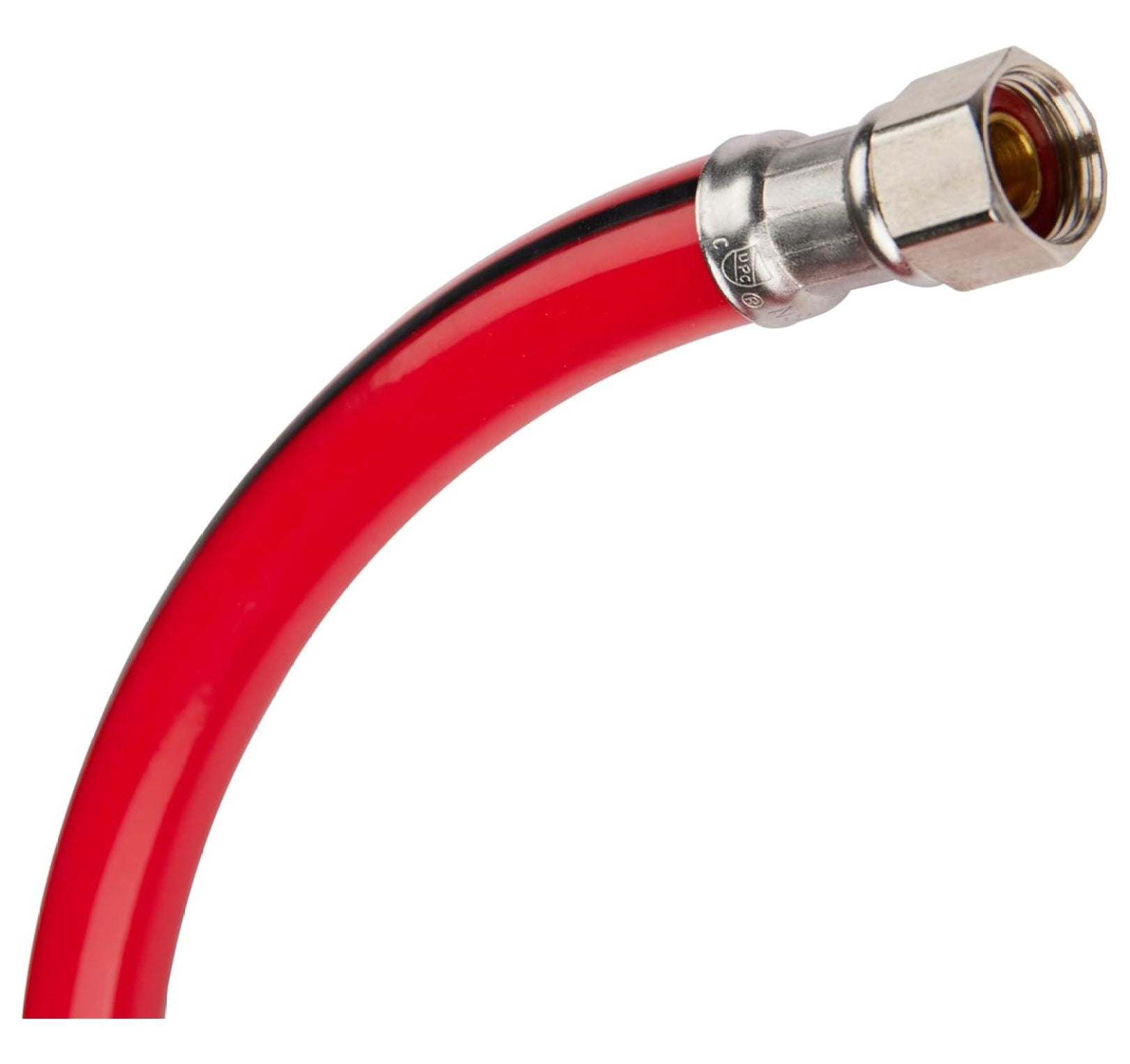 10-Pack 6-Feet Universal Dishwasher Red PVC Hose with Brass Elbow, 3/8" comp x 3/8" MIP elbow,(HOSE013-10PCS)