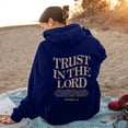 thumbnail image 2 of LEKDFST Trust In the Lord Oversized Hoodies for Women Christian Jesus Inspirational Sweatshirts Religious Graphic Pullover Tops Navy XL, 2 of 4