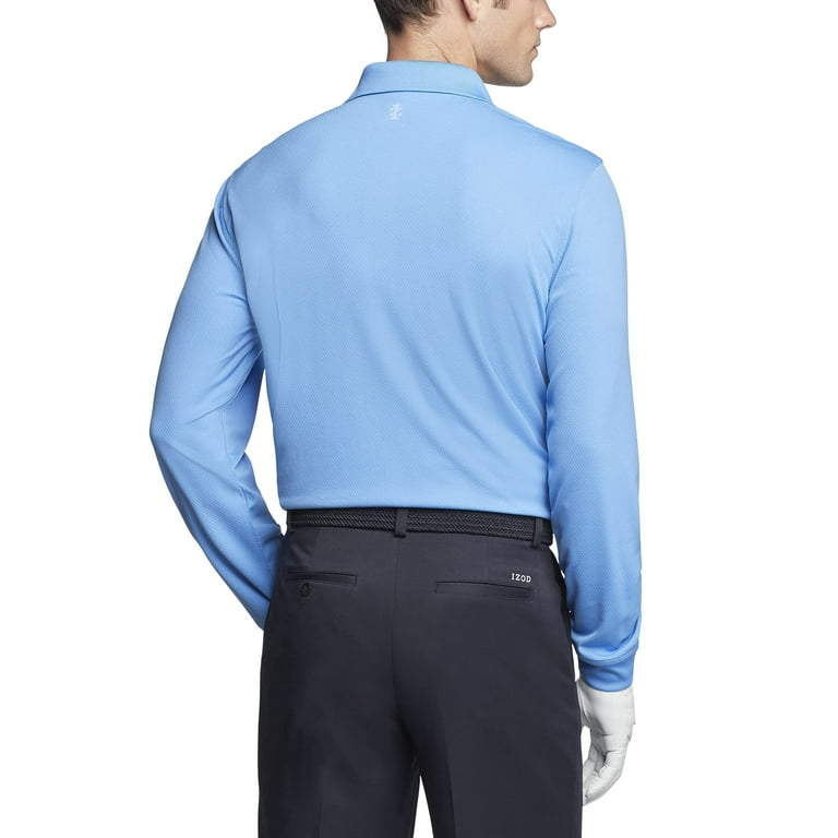 Izod Men's Dress Shirt Regular Fit With Stretch & Cool FX Technology - Solid Color, Button-Down Collar