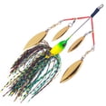 thumbnail image 1 of Spinnerbait artificial de 13 cm con cebo giratorio de lentejuelas para pesca de lubina color marrón, 1 of 5