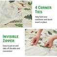 thumbnail image 5 of Gogreen King Duvet Cover Floral, Soft & Breathable Microfiber 3 Pieces King Bedding Sets, Pattern King Comfy Duvet Cover, with Zipper Closure (Christmas Deer, King), 5 of 8