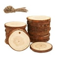 thumbnail image 1 of Rebanadas de árbol perfecl 10 piezas DIY manualidades Artesanales decoración con soga, 1 of 8