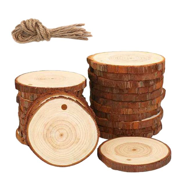Rebanadas de árbol perfecl 10 piezas DIY manualidades Artesanales decoración con soga