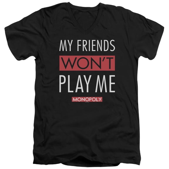 Monopoly - My Friends - Slim Fit V Neck Shirt - Medium
