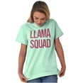 thumbnail image 3 of Llama Squad Save The Drama Alpaca BFF Women's Graphic T Shirt Tees Brisco Brands S, 3 of 6