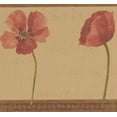 thumbnail image 1 of Fleurs Rouges Vintage Bord de Papier Peint Extra Large Retro Design, Rouleau 15' x 10.25'', 1 of 3