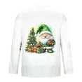thumbnail image 5 of SERTG Men's Christmas Gifts Tops Casual Pullover Shirt Christmas Print Round Neck Long Sleeve Soft Fashion Top Men T-Shirt Blouse Tops(White,M), 5 of 5