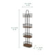 thumbnail image 3 of Mueble Para Baño Estantería Almacenamiento Para Baño de 4 Niveles Organizador De Baño Metalico Negro Mate con Madera Acacia, 3 of 10