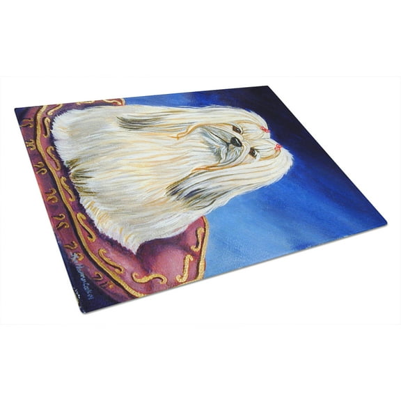 Carolines Treasures 7129LCB Lhasa Apso Glass Cutting Board Large, 12H x 16W, multicolor