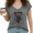 Dark Gray, variant on Womens Halloween Will Never Die Spooky Graveyard Pumpkin Skeleton Retro Gothic Graphic Top Trendy V Neck Tee Blue, 5XL