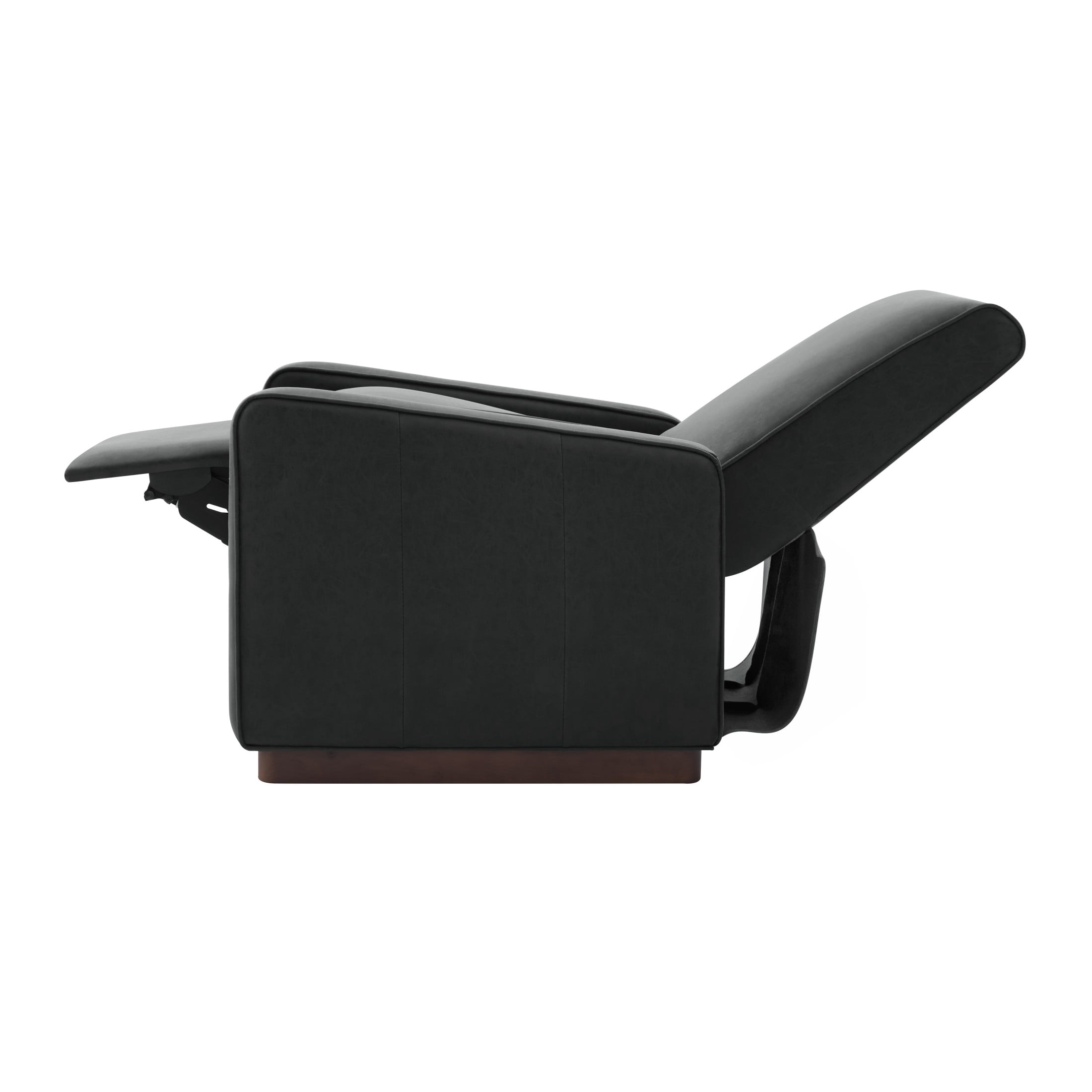 Christopher Knight Home Modern Manual PU Leather Recliner Chair, 2-Position Adjustable Back, Black