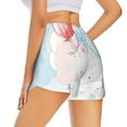 thumbnail image 3 of Xecao's Cute Elephant for a double-layer running short for women, perfect for gym, tennis, and more, featuring a convenient pocket., 3 of 9