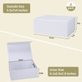 thumbnail image 6 of 4-Pack Magnetic Closure Gift Boxes, 9.5"x7"x4" White Party Favor Box with Lids for Birthday & Festival, 6 of 7
