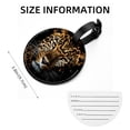 thumbnail image 5 of Leopard Set of 2pcs PU Leather Round Suitcase Tags with Privacy Cover and Name ID Tag - Ideal for Travel Luggage, Handbags, Backpacks, School Bags, 5 of 6