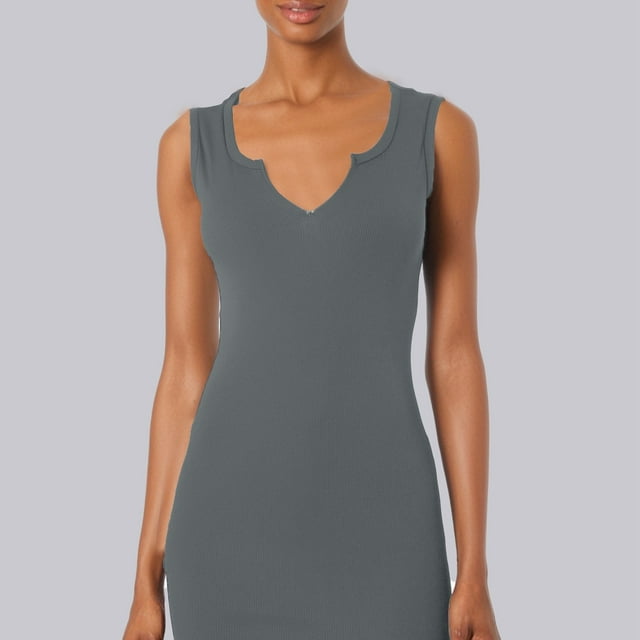 WILLBEST Vestidos Mujer Vestido Casual De Mujer Para Fiestas Nocturnas Uso Diario – Vestido Corto Sin Mangas Con Cuello En V Para Verano Clásico Y