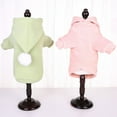 thumbnail image 1 of Solid Color Small Plush Ball Hoodie Dog Clothes Fleece Winter Costume Pet Supply, 1 of 8