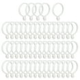 thumbnail image 4 of Curtain Rings with Snap Closure for Curtain Rods Plastics White 50 Pack, 4 of 5