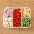 thumbnail image 2 of 2/1pcs Divided Serving Tray With Lid, 5 Compartment for Party Platter, Snackle Box Container, Veggie Tray, Vegetable Storage Square Relish Serving Platter, 2 of 4