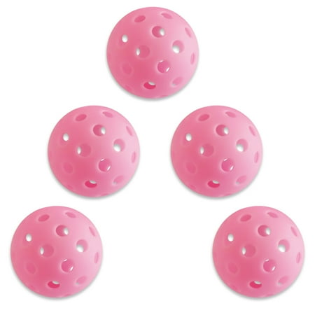 Suzicca 5 Pack Pickleballs Indoor 74mm Luminous Pickle Balls