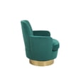 thumbnail image 4 of Newest Luxury Accent Chair for Apartments, Swivel Velvet Barrel Chair with 360 Rotation and Silent Base,Emerald, 4 of 5