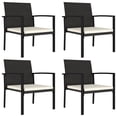thumbnail image 1 of Charmma Patio Dining Chairs 4 pcs Poly Rattan Black, 1 of 5