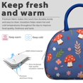 thumbnail image 3 of Reusable Thermal Lunch Bag Lunch Box for Women Men,Mushroom new Zipper Closure Lunch Tote Small Leakproof Cute Lunch Cooler with for Student Bento Bag, 3 of 7