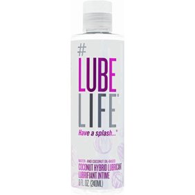 LUBELIFE Coconut Hybrid Personal Lubricant For Sex, Non-Sticky Water-Based Lubricant Plus Coconut Oil, 8 fl oz