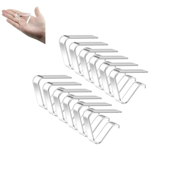 QZS Plastic Table Cloth Holder Clips,24 pcsPortable Clear Plastic Tablecloth Clips for Home,Reusable Clear Picnic Cloth Holders for Indoor Outdoor