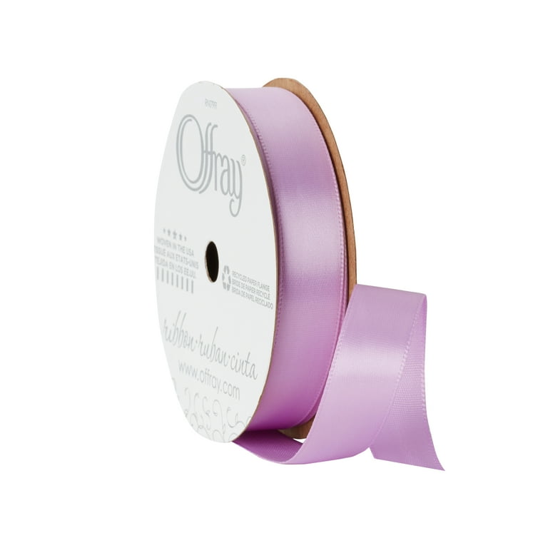 Offray Ribbon Light Orchid Purple 5/8 inch Single Face Satin