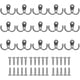 thumbnail image 1 of Gancho para abrigo, 15 piezas de ganchos dobles de metal y ganchos de almacenamiento con tornillos para, 1 of 5