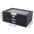 thumbnail image 2 of Wood Pen Display Case Black 34 Pens Storage Case Organizer Pen Display Box, 2 of 12