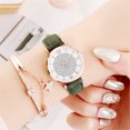 thumbnail image 2 of Xihbxyly Venta de liquidación Conjunto de reloj de cuarzo con pulsera de estrella y esfera de diamantes con anillo interior y correa para mujer, 2 of 4