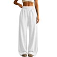 thumbnail image 4 of Breezora Womens High Waist Wide Leg Sports Pants Loose Fit Athletic Trousers with Pockets for Yoga Gym Running Workout Casual, 4 of 9