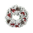 thumbnail image 2 of Fzsteel Handmade Christmas Wreath Decorations with Snowflakes and Ginkgo Nuts for Door and Window Holiday Decor, 2 of 7
