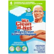 Mr. Clean Magic Eraser Foaming Bath Scrubber, Meadow & Rain Scent 4 ea (Pack of 4)
