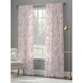 thumbnail image 4 of Farmhouse Pink Sheer Curtains 108 Inch Length 2 Panels Set for Living Room/Bedroom, Vintage Flower Leaf Botanical Plant Curtain Sheers Drapes Rod Pocket Curtains Window Treatment Set 52''x108''x2, 4 of 7