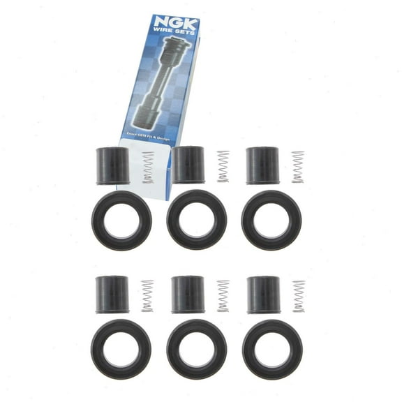 6 pc NGK Ignition Coil Boots compatible with Honda Accord 3.0L 3.5L V6 2000-2012