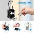 thumbnail image 6 of ORIA Waterproof Key Lock Box, Portable 4 Digit Combination Key Storage Lock Box, Wall Mounted Key Safe Box, 5 Keys Capacity, 6 of 8