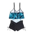 thumbnail image 5 of Liacowi Women Swimsuits 2 Piece Bikinis Set Leaf Print Bra Camisole Tops + Shorts Swimwear Bathing Suit Beachwear, 5 of 8