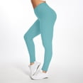 thumbnail image 3 of Ernkv Yoga Stretch Pants for Women Comfy Lounge Casual Soft Hip Lifting Exercise Fitness Running Solid Color High Waist Fashion Fall Winter Long Trousers Sky Blue XL, 3 of 4