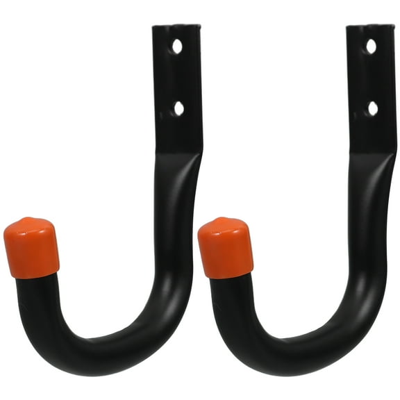 HOMEMAXS 2pcs Heavy Duty Garage Utility Hooks Wall Mount Tool Hanging Hooks Multi-Purpose Ladder Bike Rope Storage Hooks for Garden Yard Tool Organization