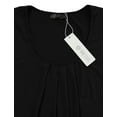 thumbnail image 4 of Doublju Women's Round Neck Sleeveless Soft Pleated Tank Top BLACK M, 4 of 5