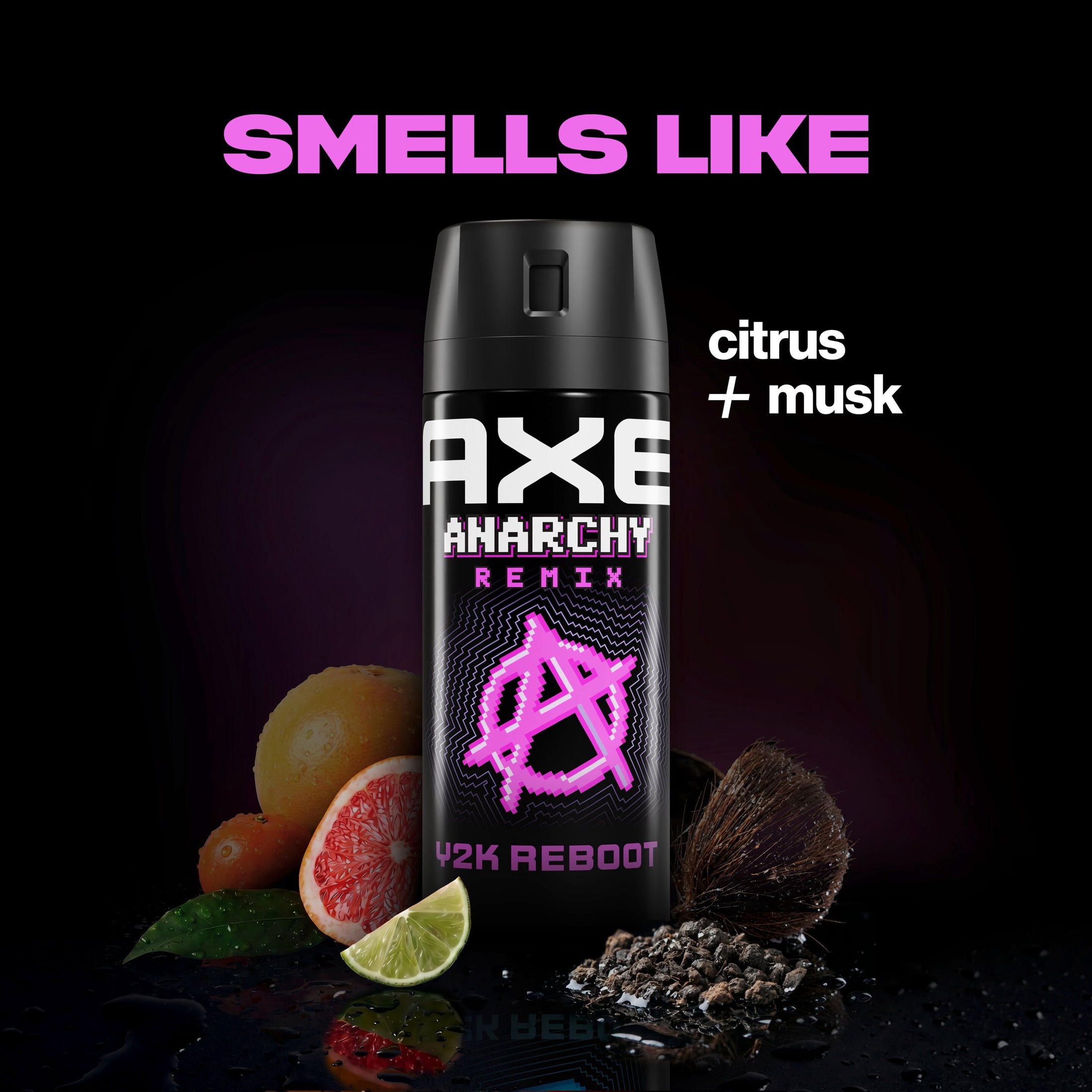 AXE Y2K Reboot Underarm Deodorant Body Spray Anarchy Remix, 2.9 oz