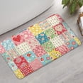 thumbnail image 2 of Pioneer Flower Floral Print Pattern Bathroom Rugs Mat, Non Slip Microfiber Bathroom Rug with Rubber Backing, Soft Mats for Bathroom Floor Tub Shower, 17"x30", 2 of 5