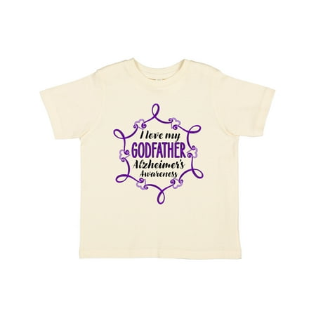 

Inktastic I Love My Godfather Alzheimer s Awareness with Purple Hearts Gift Toddler Boy or Toddler Girl T-Shirt