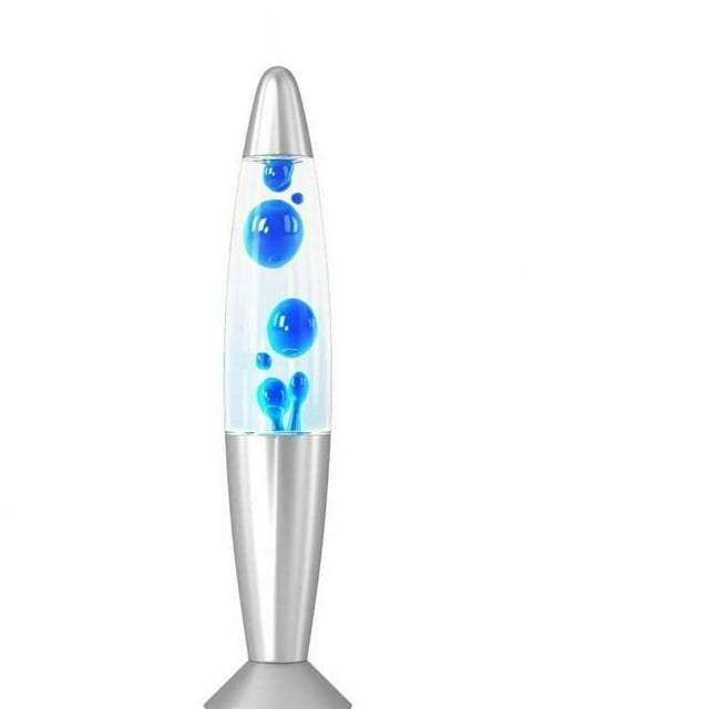 16-Inch Beautiful Lamp with Wax That Flows Like Lava (Blue ) Relaxing Night Light Nighlight Home Decor