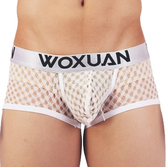 MSJUHEG Mens Underwear Boxers For Men Men Lows Waist U Convex Wire Imitation Briefs Net Hole Underpants Underwear Mens Underwear Boxer Briefs White Xl