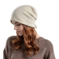 thumbnail image 4 of vnanda Adjustable Drawstring Hat Women's Adjustable Drawstring Beanie Hat Super Soft Elastic Solid Color Cold-proof Winter Warm Hat Solid Color Beanie Hat, 4 of 8