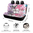 thumbnail image 2 of My Melody-theme Car Rear Seat Covers Back Elastic Flexible Car Seat Covers Decorative Fits Most Cars 120x59x76cm, 2 of 6