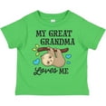 thumbnail image 3 of Inktastic My Great Grandma Loves Me with Sloth and Hearts Boys or Girls Toddler T-Shirt, 3 of 5